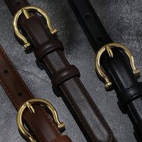 Women's Vintage Sophisticated Faux - Leather Horsebit Belt MDA0688H2I