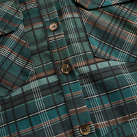 Women's Plaid Lapel Single-Breasted Shirt Maxi Dress MDA1249H1Y