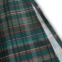 Women's Plaid Lapel Single-Breasted Shirt Maxi Dress MDA1249H1Y