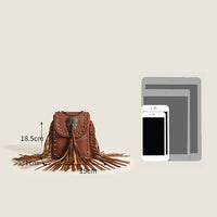 Women's Fashion Western Cowboy Style Tassel Bag MDA0878H9Y