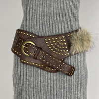 Women's Fur Belt Retro Versatile Faux Leather Belt MDA0480H9T