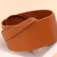 Women's Fashion Imitation Leather Tie Band Wide Belt MDA0120H1Y