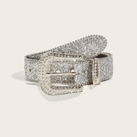 Women's Glamorous Rhinestone - Embellished Buckle Belt MDA1645H3I