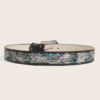 Women's Embossed Rhinestone PU Leather Personalized Belt MDA0495H9T