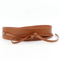 Women's Fashion Imitation Leather Tie Band Wide Belt MDA0120H1Y