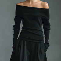 Women's Black High-Waisted Skirt MDA0402L8T