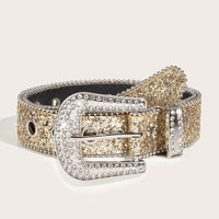 Women's Glamorous Rhinestone - Embellished Buckle Belt MDA1645H3I