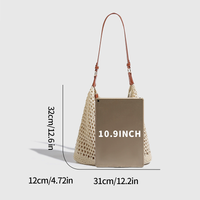 Women's Woven Hollow Bag Beach Bag Shoulder Bag MDA0430H3T