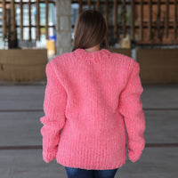 One available in size 4XL, Alpaca Wool Crewneck Sweater, Hand Knit Boucle Knit T2212