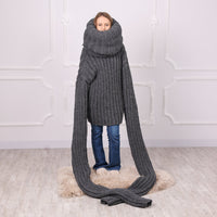 30-Strand Chunky Wool Sweater – Hand-Knitted Oversized Pullover in 100% Soft Wool T1304 (Copy)