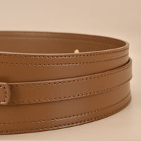 Women's Fashionable Imitation Leather Harness Wide Belt MDA0168H9Y