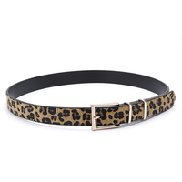 Women's Creative Leopard Print Pony Hair Belt MDA0491H1T