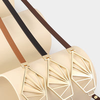 Women's Neutral - Brown Minimalist Leather Geometric Belt MDA0660H5I