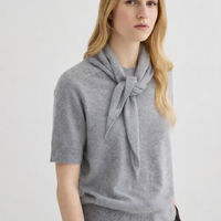 Cashmere Triangle Scarf - Grey Marle