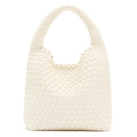 Rylan Recycled Leather Small Tote - Ivory