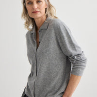 Cashmere Shirt - Grey Marle
