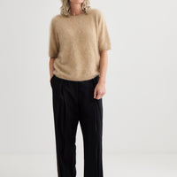 Brushed Cashmere T-Shirt - Soft Beige