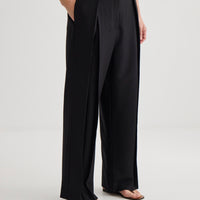 Invert Pleat Trouser - Black
