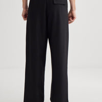 Invert Pleat Trouser - Black