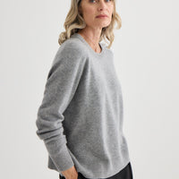 Cashmere Oversized Crewneck - Grey Marle