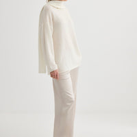 Satin Relaxed Pant - Champagne