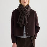 Cashmere Scarf 180 x 60 cm - Bitter Chocolate