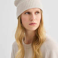 Cashmere Beanie - Oyster