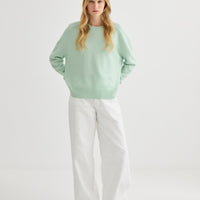 Cashmere Oversized Crewneck - Mint