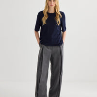 Featherlight Pure Cashmere T-Shirt - Midnight