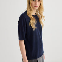 Featherlight Pure Cashmere T-Shirt - Midnight