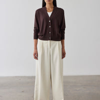 Simone Wide Leg Trouser - Cream