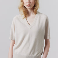 Jasper Cashmere V-Neck - Putty