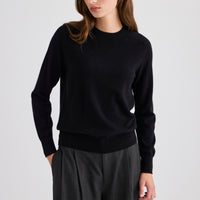 Sam Cashmere Crew Neck - Black