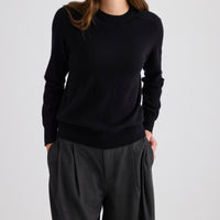 Sam Cashmere Crew Neck - Black