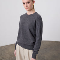 Sam Cashmere Crew Neck - Charcoal Grey