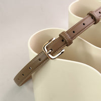 Women's Classic Chic Leather Square - Buckle Belt MDA0869H2I
