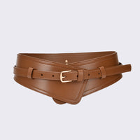 Women's Fashionable Imitation Leather Harness Wide Belt MDA0168H9Y