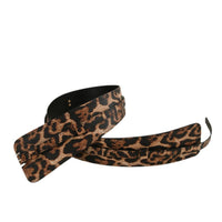 Women's Leopard - Print Fashion Faux Leather Asymmetric - Design Waist Belt MDA1699H0I
