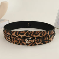 Women's Leopard - Print Fashion Faux Leather Asymmetric - Design Waist Belt MDA1699H0I