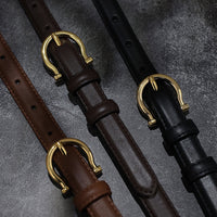 Women's Vintage Sophisticated Faux - Leather Horsebit Belt MDA0688H2I
