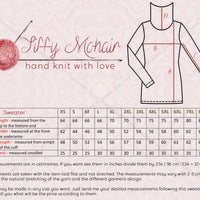 One available in size 2XL, Neon Orange Turtleneck Sweater ,Boucle Alpaca Wool T2214