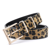 Women's Creative Leopard Print Pony Hair Belt MDA0491H1T