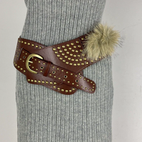 Women's Fur Belt Retro Versatile Faux Leather Belt MDA0480H9T