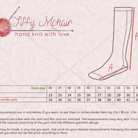 Gray Wool Socks – Hand Knitted Warm Winter Legwarmers, Soft Woolen Socks T927