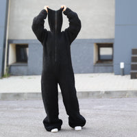 Alpaca Catsuit – 24-Strand Hand-Knitted Soft Turtleneck Bodysuit – Fluffy Warm One-Piece – T1495
