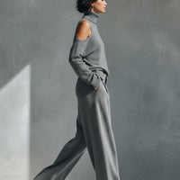 Women's One-shoulder Cut-out Modern Knit-Blend Set MDA2539G2I