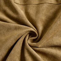 Women's Fashion Suede Single Breasted Lapel Long Sleeve Midi Dress MDA1867H7Y