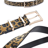 Women's Creative Leopard Print Pony Hair Belt MDA0491H1T