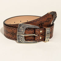 Women's Fashion Western Style Patterned Belt MDA0127H2Y
