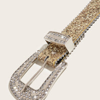 Women's Glamorous Rhinestone - Embellished Buckle Belt MDA1645H3I